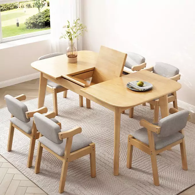 Bàn Ăn Gấp Gọn Gỗ Tự Nhiên BA047