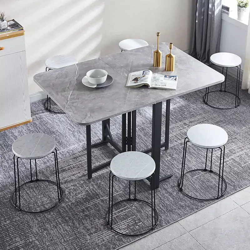 Bàn Ăn Vuông Gấp Gọn Tối Giản BA056