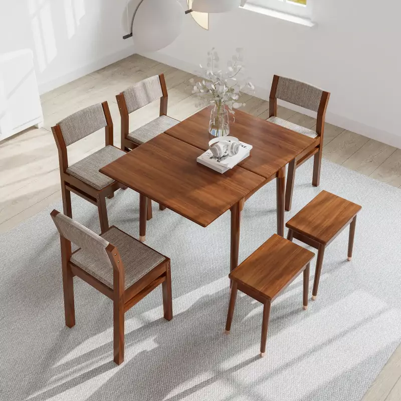 Bàn Ăn Gấp Gọn Gỗ Tự Nhiên BA083